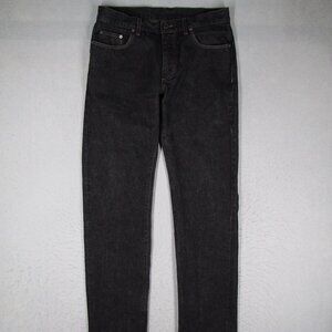 GUCCI Jeans Mens 50 Black Straight Zip Fly Mid Rise Denim 32x35